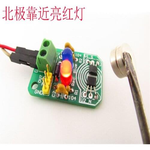 Hall magnetic induction sensor magnetic detection magnetic pole distinguisher north and south detection module DIY parts