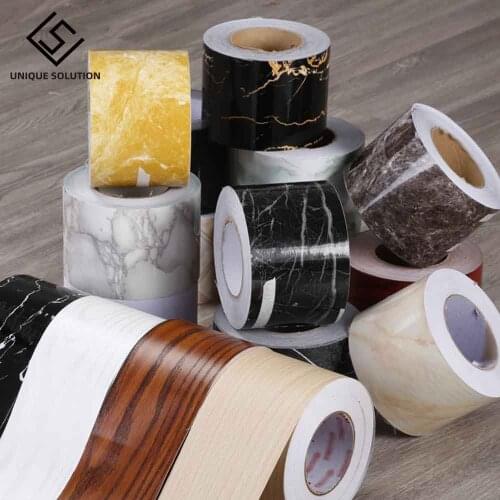 Waistline DIY Decorative Stickers Kitchen PVC Self Adhesive Wallpaper Borders Marble Wall Paper Bathroom Waterproof Wall Sticker