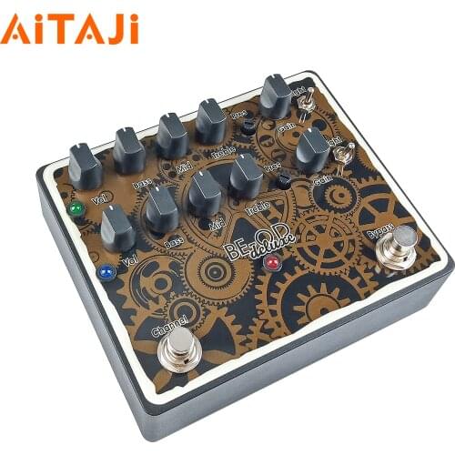 For BE-OD Distortion Overload Rock Guitar Pedal Dual Channel Effects Handmake Audio Amplifier Timbre Deluxe Version DC9-18V