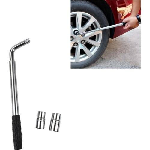 Car Tire Wrench L-type Retractable Labor-saving Car Socket Wrench Manual Demolition Tire Car Repair Tool Car Removal Tool