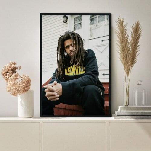 J. Cole Poster Hip Hop Rapper Pop Music Star Album Canvas Print Art Wall Painting Home Decoration Gift
