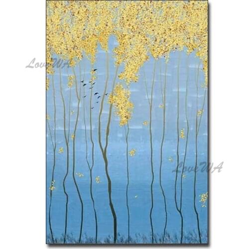 Tree Handmade Oil Paintings Modern Abstract Oil Painting On Canvas Wall Art Pictures For Living Room Hotal Decor Best Gift
