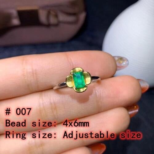 100% natural Colombia Amethyst adjustable ring 925 silver 7x5mm love Gift stone ring AAAA crystal healing stone low price