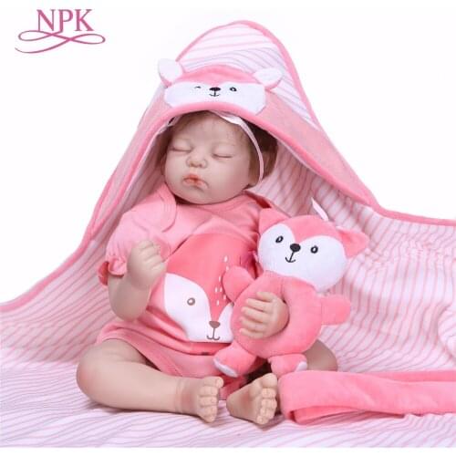 NPK 55cm 22inch reborn baby doll soft silicone vinyl reborn baby girl dolls bebes reborn bonecas play house toys gift for girls