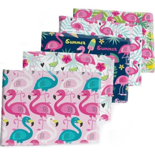 Summer Pink Flamingo Printed Polyester Cotton Fabric Twill Fabrics Sheet DIY Sewing Materials 50*145cm