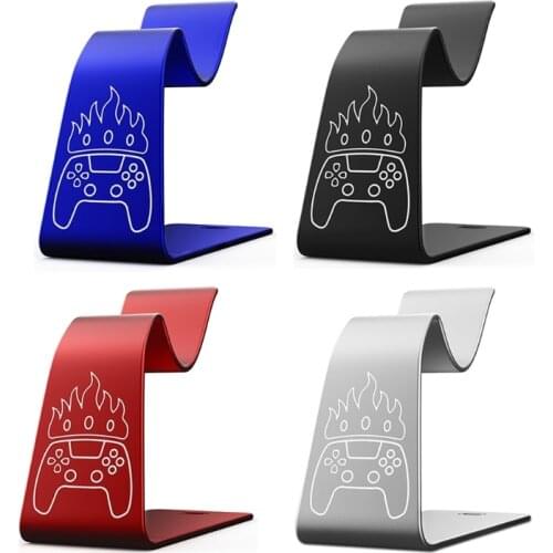 Metal Controller Display Stand for PS5 Controller Gamepad Desk Holder for DualSense Controller with Rubber Pads