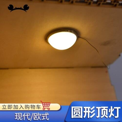 3pcs 1:20 1:25 Dollhouse mini Furniture Miniature Doll Accessories European Style Modern Plastic Ceiling Light