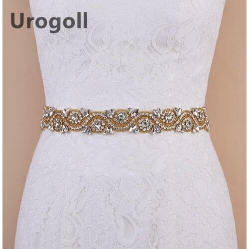 Trendy Women Belt Gold Sash For Dress Rhinestone Bridal Belt Sashes For Bridesmaid Cocktail Dresses Crysta Belt For Girl Gift