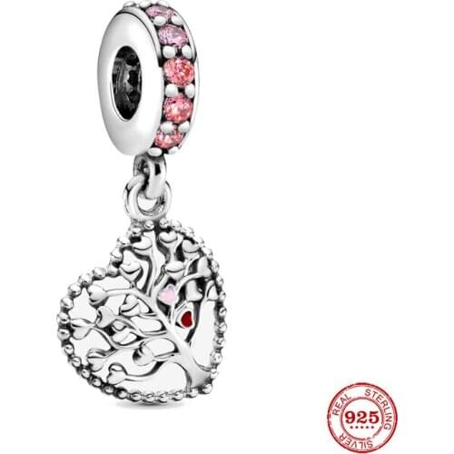 New Original siver color family tree diy pendant charm fit european pandora charms bracelet bangles diy jewelry P064