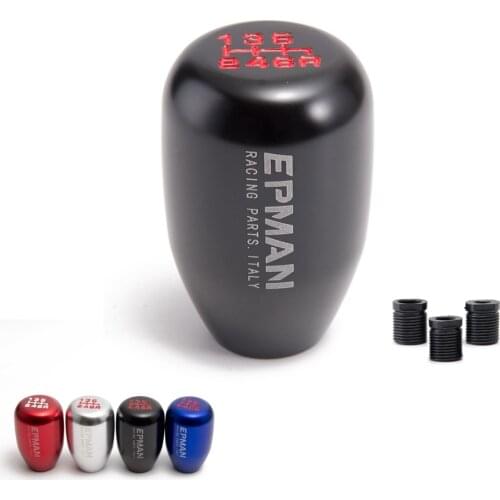 Epman Universal Car Manual Shift Knob Gear Shift Shifter Lever Aluminum Handle 6 Speed EPSK019S6
