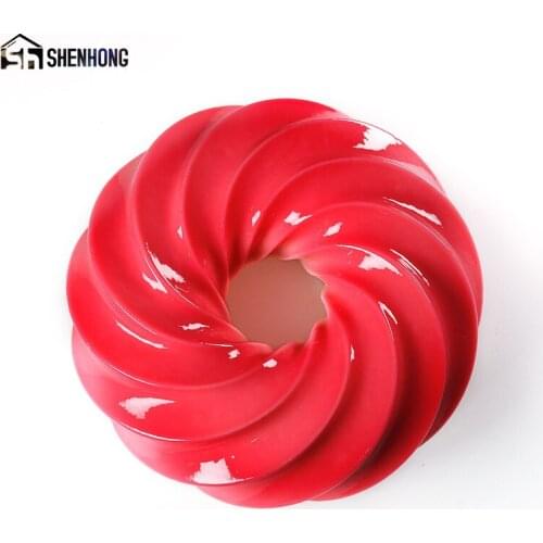 SHENHONG Amazing Spiral Cake Mold For Baking Dessert Art Mousse Silicone Decoratin Mould Silikonowe Moule Pastry Chocolate Pan