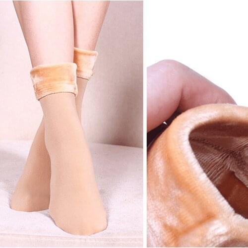 Wool Cashmere Women Thicken Thermal Soft Casual Solid Winter Socks Non Slip Slipper Floor Socks Sports Breathable Warm Socks