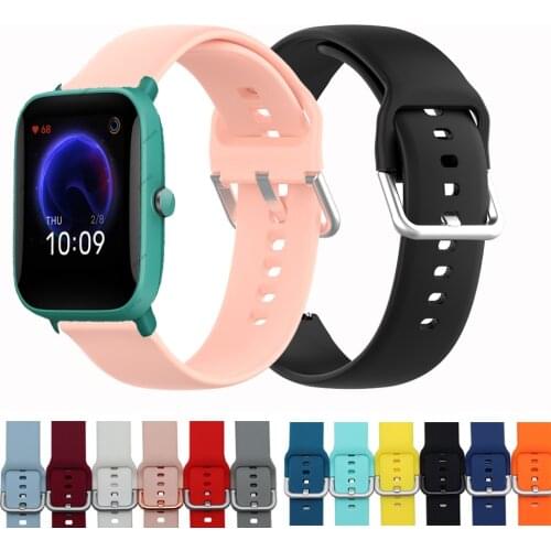 Silicone Watchband For Amazfit Bip U Smartwatch 5ATM Water Resistant Color Display GLONASS Sleep Monitoring Sport Tracking Strap