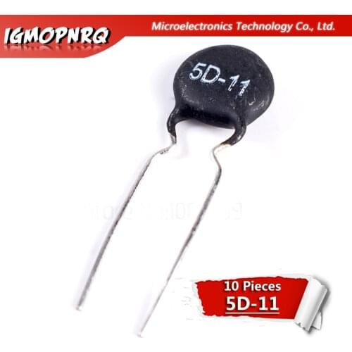 10pcs Thermistor Resistor NTC 5D-11 Thermal Resistor
