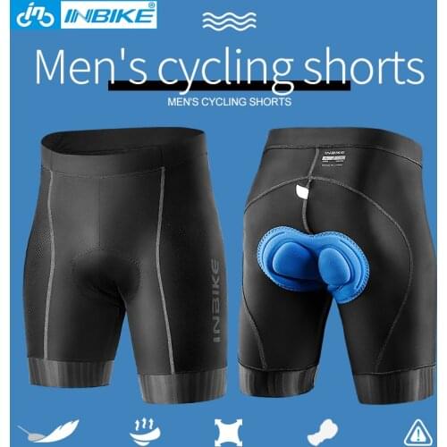 INBIKE Men Cycling Shorts Cycling Underwear Silicone Pad Shockproof Bicycle Shorts MTB Breathable Bike Tights Ropa Ciclismo