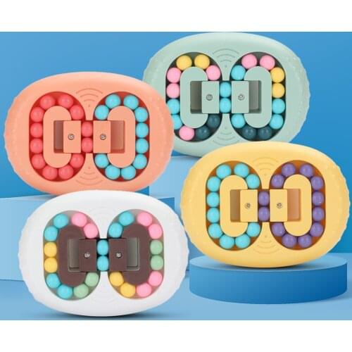 Rotating Magical Colorful Bean Spinning Top Oval Spinner Intelligence Fingertip Cube For Kid Adult Finger Gyro Disk Stress Relie
