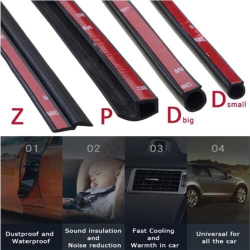 Z-shaped Seal For Auto Rubber Seal Car Sound Insulation Door Seal Sealing Rubber Strip On The Windshield Weatherstripping Hood
