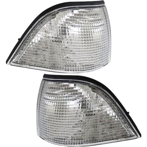 1 Pair Clear Corner Light Lens Turn Signal Lamp Shell Fit For BMW E36 3 Series 2Door Coupe/Convertible 318is 323i 325i 1992-1998