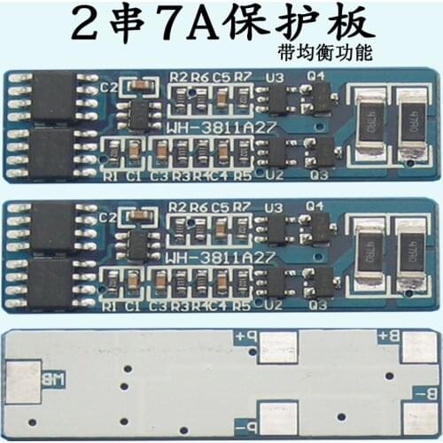 1PC 2 cell 7A 7.2V 7.4V 8.4v lithium battery protection board