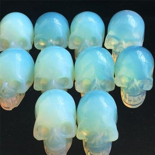 1pcs Natural Crystal Opal Calvary Skull Decorative Skull Collection Wholesale