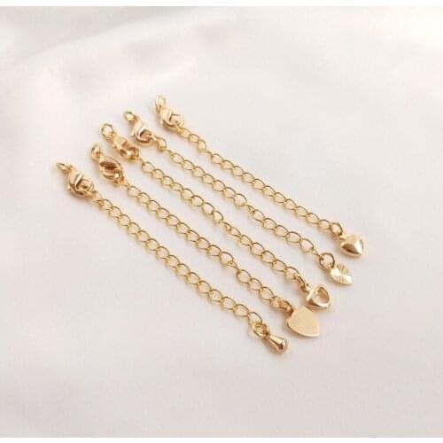 14k gold plated CLASP HOOK jewelry accessories copper MAGNET ROUND/HEART making DIY chain necklace FPPJ