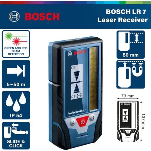 Bosch LR7 Laser Receiver Red and Green Laser Level Accessories