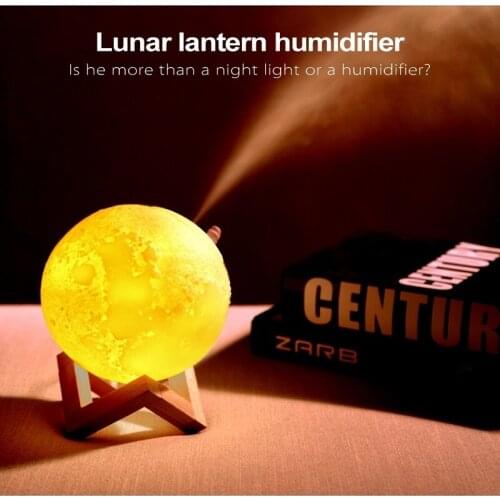 880ml Aroma Diffuser Ultrasonic Essential Oil Air USB Humidifier Full Moon Lamp Night Light Night Cool Mist Purifier For Office