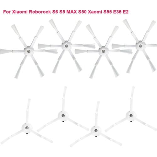 2/4/8/12Pcs Side Brushes 3 6 Armed for Xiaomi/Roborock S6 S5 Max S50 S51 S55 1S E35 E2 T6 T4 Robotic Vacuum Cleaner Accessory