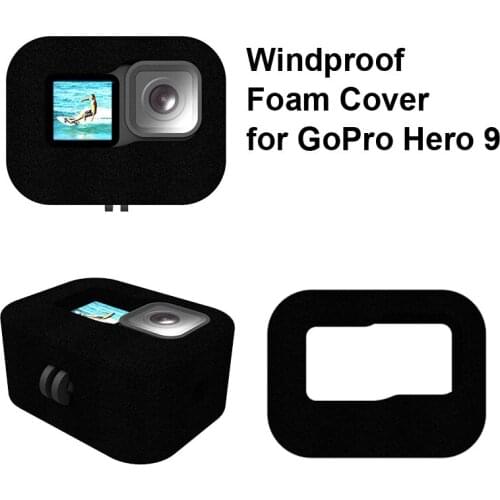 Windslayer Windshield Wind Foam Cover for GoPro Hero 9 Black Sponge Noise Reduction Windproof Case GoPro 9 Camera Accessories