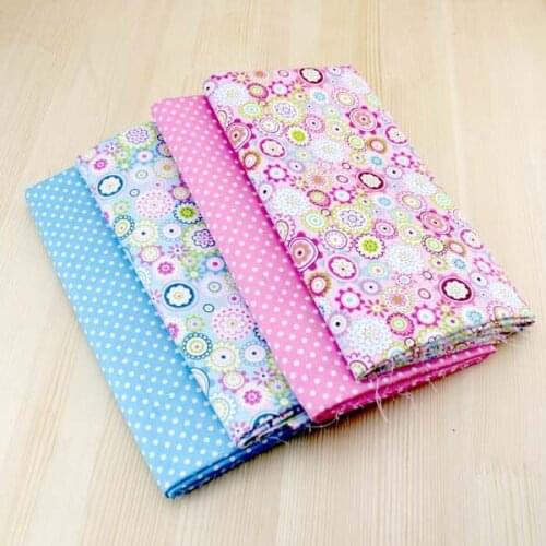 150*50CM 2PCS Colorful Circle Floral Print Cotton Fabric Teida DIY Tissue Patchwork Telas Sewing Baby Toy Quilt Textile Tecido