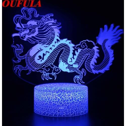 DLMH Night LED Lights Novelty 3D lamp Cute Toy Gift 7 ColorCartoon Atmosphere Lamp For Children Kids Room