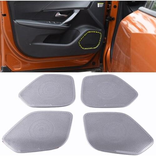 For Peugeot 2008 2020 Car accessories front column roof horn hood speaker cover sound decorative frame sequins