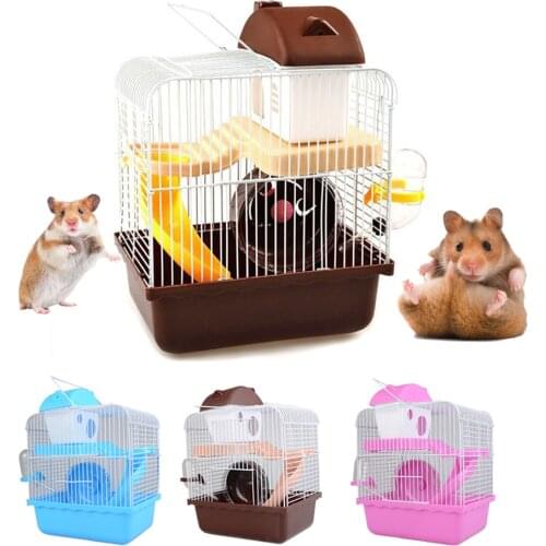 House For Hamster Pink Chinchilla Cages Hamster Small Animals Accessories Hedgehog House Guinea Pig Bed Mouse Cage Products