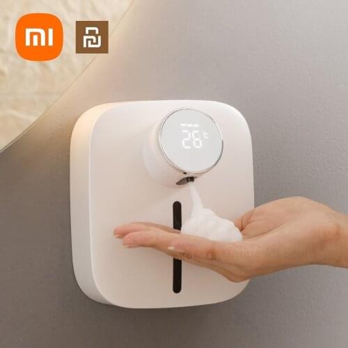 Newest Xiaomi Automatic Soap Dispenser Temperature Display USB Rechargeable 320ml Liquid Soap Dispensers Foam Hand Sanitizer