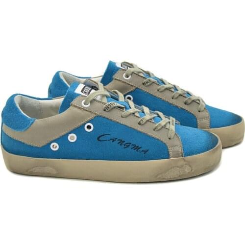 CANGMA Luxury Brand Designer Sneakers Man Genuine Leather Suede Blue Shoes Adult Male Vintage Vulcanized Sneaker 2021