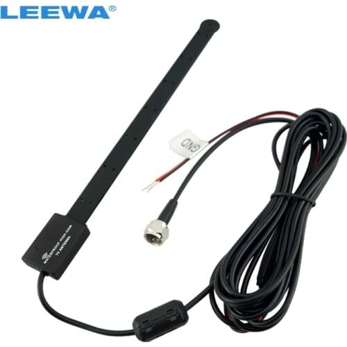 LEEWA Waterproof Car Active F Connector Digital DVB-T Car TV Antenna Built In Amplifier #CA883