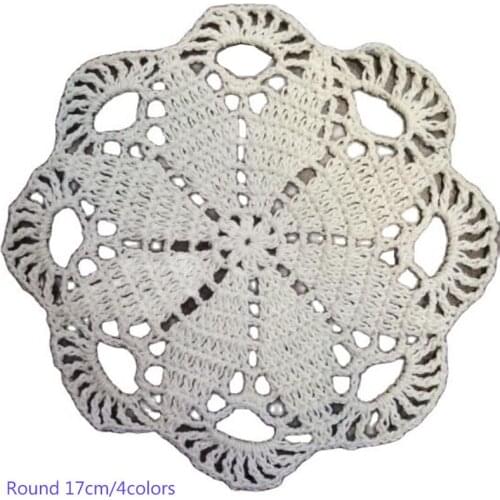 Modern Handmade lace cotton table place mat cloth crochet placemat tea pad Christmas dining pan coaster cup mug doily kitchen