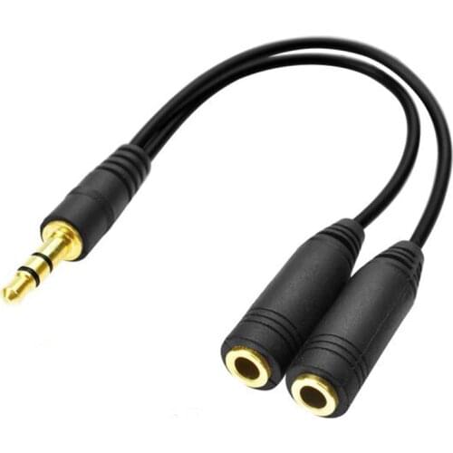 Headphone Splitter, 3.5mm Extension Cable Audio Stereo Y Splitter (Hi-Fi Sound), 3.5mm Male to 2 Ports 3.5mm Female spliter