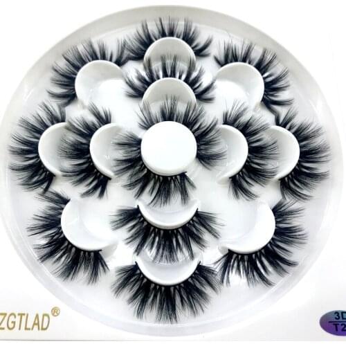 4/7 Pairs 3D Mink Hair False Eyelashes 15- 25mm Lashes Thick Long Wispy Fluffy Handmade Cruelty-free Mink Eyelash Makeup Tools