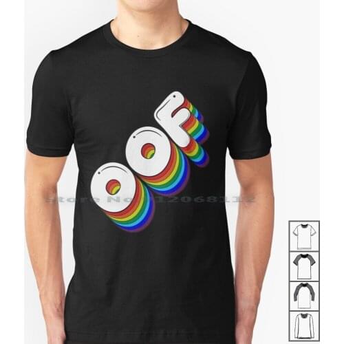 Oof Meme Retro Rainbow Old School Nerd Geek Shirt Gift For Him Or Her. Unique Streetwear Tees Gifts For Casual Pc Console