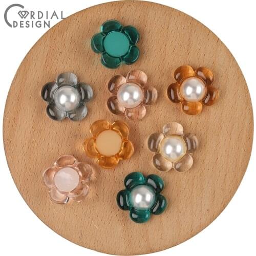 Cordial Design 19*20MM 100pcs Jewelry Accessories/Hand Made/DIY Making/Resin Bead/Flower Shape/Jewelry Findings & Components