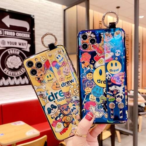 Blue Ray Cartoon Smile Face Phone Cover For Xiaomi Mi 10T Pro 10T Lite Poco X2 X3 A1 A2 A3 Mi 11 Max 2 Silicone Soft TPU Case