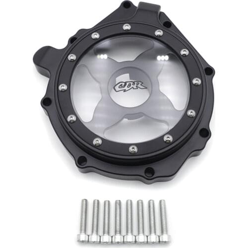 Aftermarket free shipping motorcycle parts Billet Engine Stator cover see through for Honda CBR1000RR 2004-2007 black Left