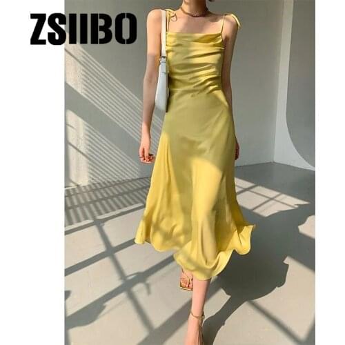 Desire style French high-end dress femalesummer temperament ladies design sexy suspender long skirt summer womens dress 2021