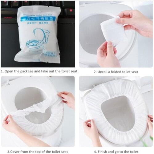 1 Pcs Travel Disposable Toilet Seat Covers Mat 100% Waterproof Toilet Paper Pad For Travel/Camping Bathroom Accessories Set