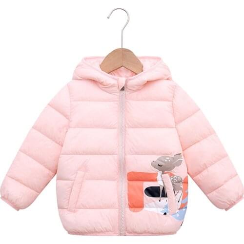 2021 Girls Winter Clothes Childrens Clothing Warm Down Jacket for 2-6Year Baby Girls Cartoon Print Thick Coat Kids Outerwear