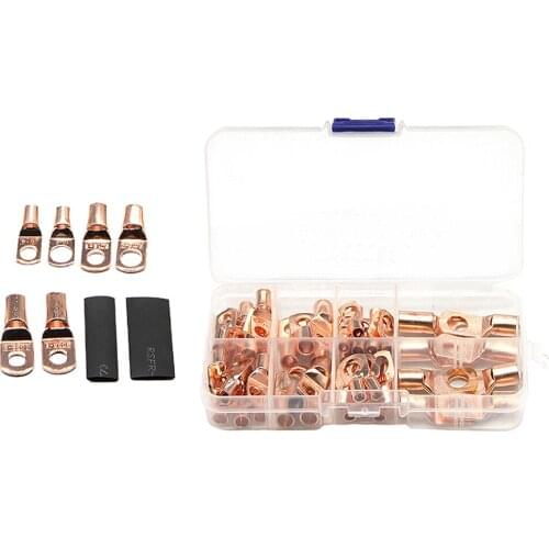 60pcs Assorted Car Auto Copper Ring Lug Terminal Wire Cable Crimp Connector