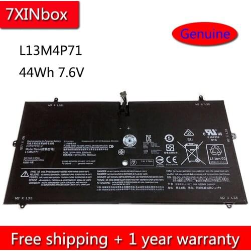 7XINbox 44Wh 7.6V L13M4P71 L14S4P71 Original Laptop Battery For Lenovo Yoga 3 Pro 1370 Series 5900mAh Notebook Batteria