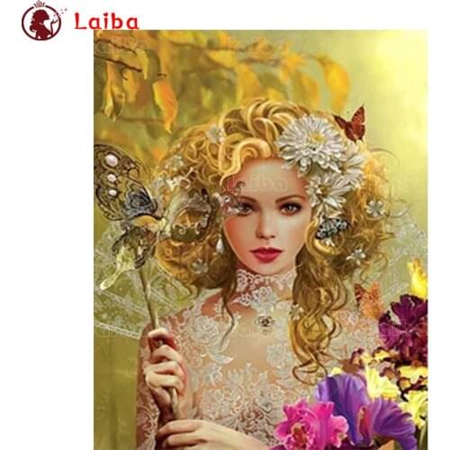 DIY Diamond Painting Sexy woman, butterfly, flower diamond Embroidery 5d mosaic Diamond needlework cross stitch room decor