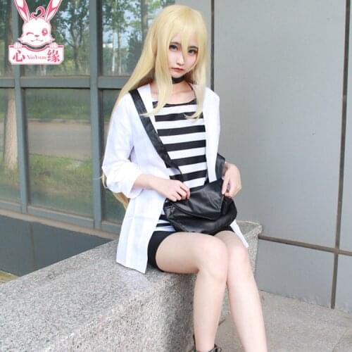Anime Angels of Death Cosplay Rachel Gardner Cos Halloween Party Cos uniform Full set 4in1(Jacket + shorts + T-shirt + scarf)